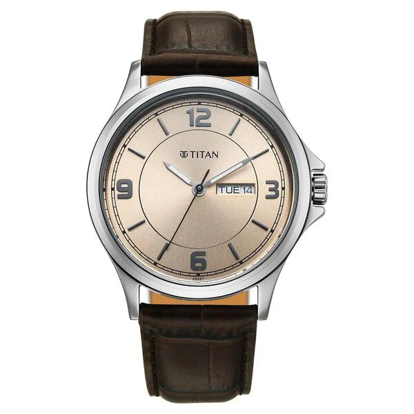 Titan Neo Arabic Analog with Day Date Watch for Men - 1870SL11 - KRISHNA WATCH COMPANY