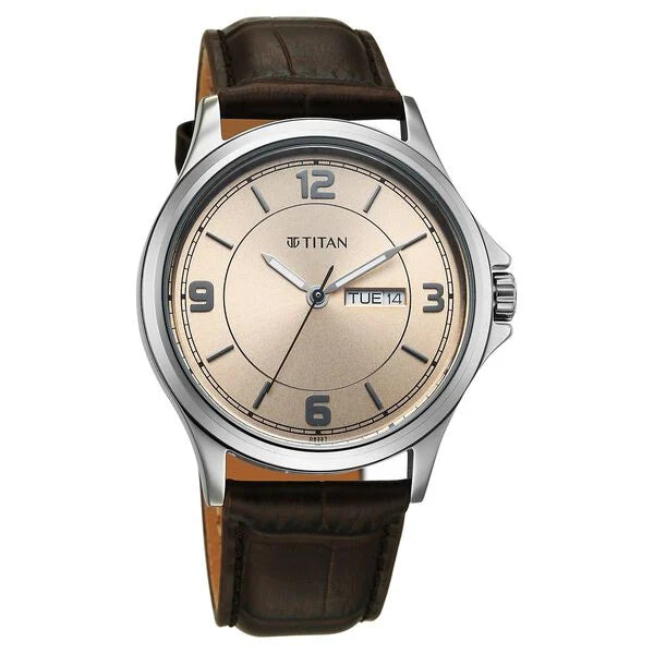 Titan Neo Arabic Analog with Day Date Watch for Men - 1870SL11 - KRISHNA WATCH COMPANY