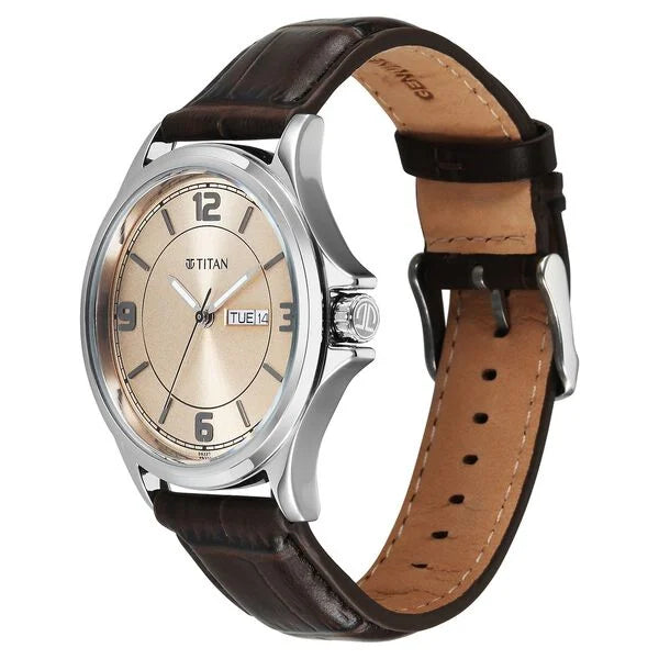 Titan Neo Arabic Analog with Day Date Watch for Men - 1870SL11 - KRISHNA WATCH COMPANY