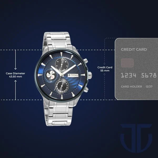 Titan Maritime Quartz Multifunction watch for Men 1873km02 - KRISHNA WATCH COMPANY