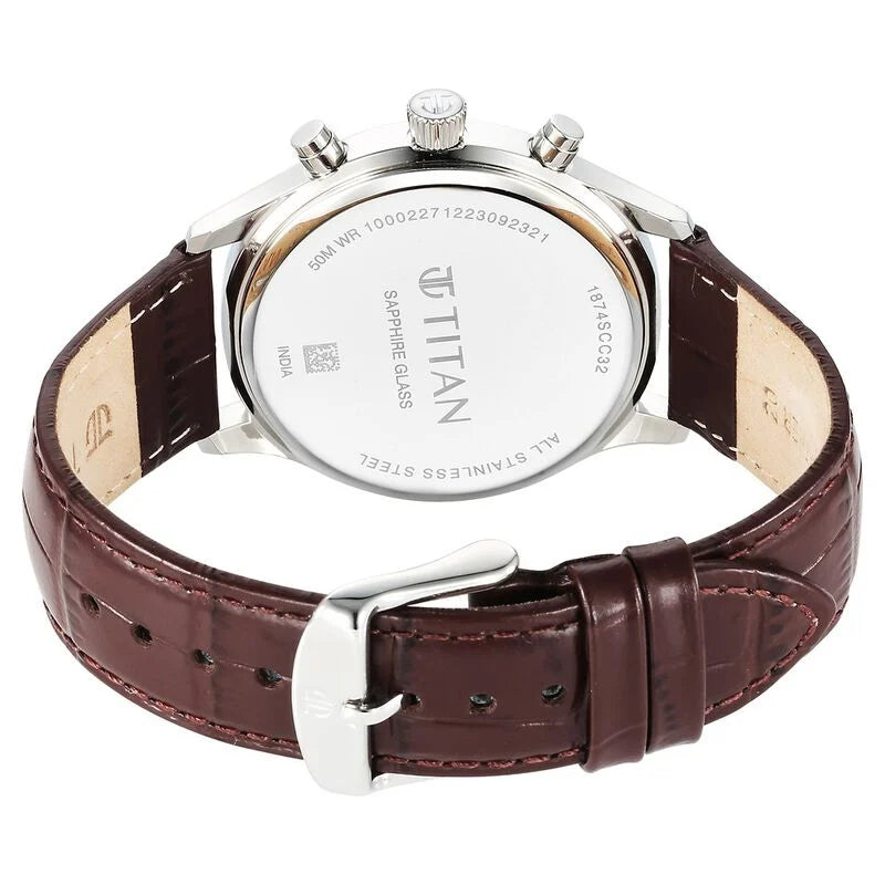 Titan Sapphire Multifunction Quartz Analog Watch for Men - 1874SL03 - KRISHNA WATCH COMPANY