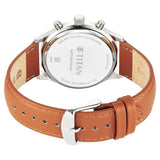 Titan Sapphire Quartz Multifunction White Dial Leather Strap Watch for Men 1874SL05 - KRISHNA WATCH COMPANY