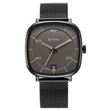 Titan Neo Curve Quartz Analog with Date Anthracite Dial Black Stainless Steel Strap Watch for Men 1885nm01