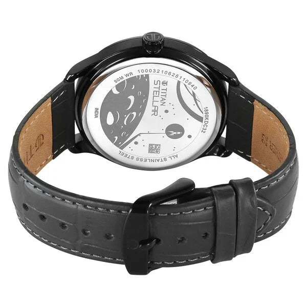 Titan Stellar Analog with Earth Disc Watch for Men 1890nl01 - KRISHNA WATCH COMPANY