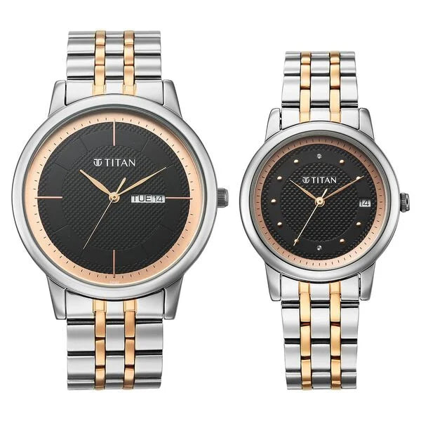 Titan Bandhan Eternal Pair Analog Watch for Couples - 19672967KM01 - KRISHNA WATCH COMPANY