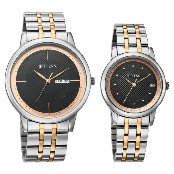 Titan Bandhan Eternal Pair Analog Watch for Couples - 19672967KM01 - KRISHNA WATCH COMPANY