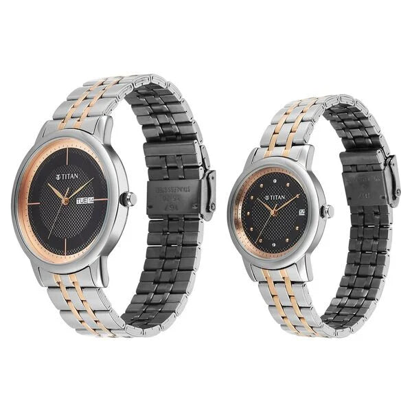 Titan Bandhan Eternal Pair Analog Watch for Couples - 19672967KM01 - KRISHNA WATCH COMPANY