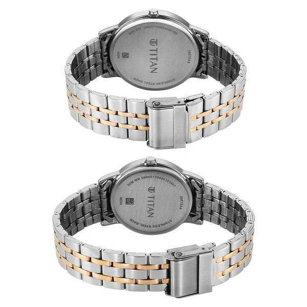 Titan Bandhan Eternal Pair Analog Watch for Couples - 19672967KM01 - KRISHNA WATCH COMPANY