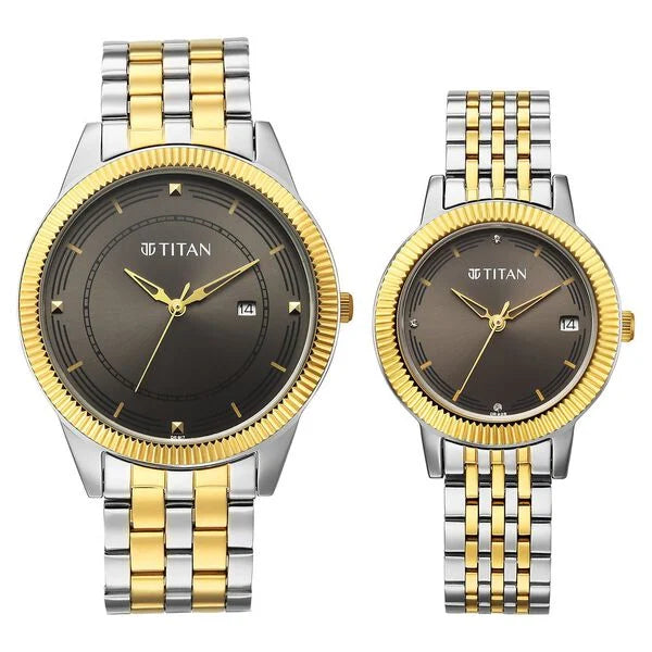 Titan Bandhan Eternal Pair Watch for Couples - 19682968BM01 - KRISHNA WATCH COMPANY