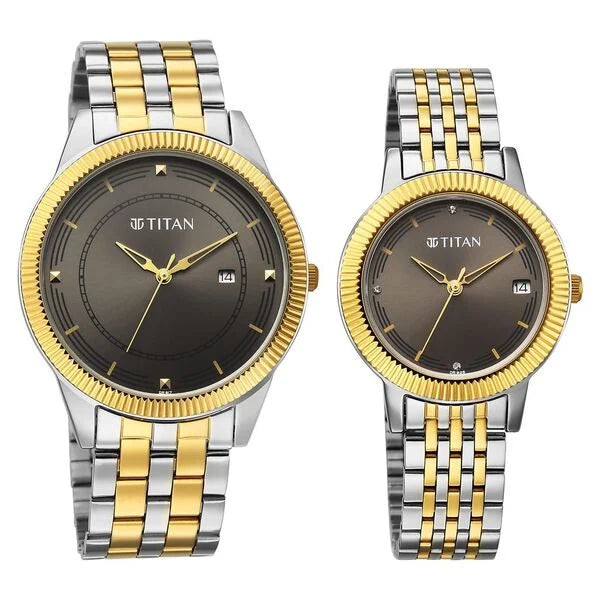 Titan Bandhan Eternal Pair Watch for Couples - 19682968BM01 - KRISHNA WATCH COMPANY