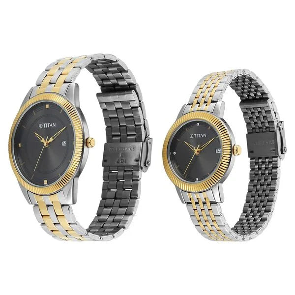 Titan Bandhan Eternal Pair Watch for Couples - 19682968BM01 - KRISHNA WATCH COMPANY