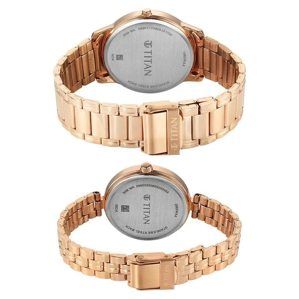 Titan Bandhan Eternal Pair Watch for Couples 19692969wm01 - KRISHNA WATCH COMPANY