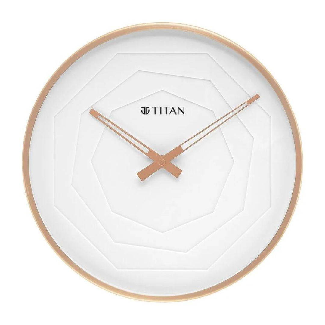 Titan WALL Clock with Multi-layered White Dial - W0078MA02 - KRISHNA WATCH COMPANY