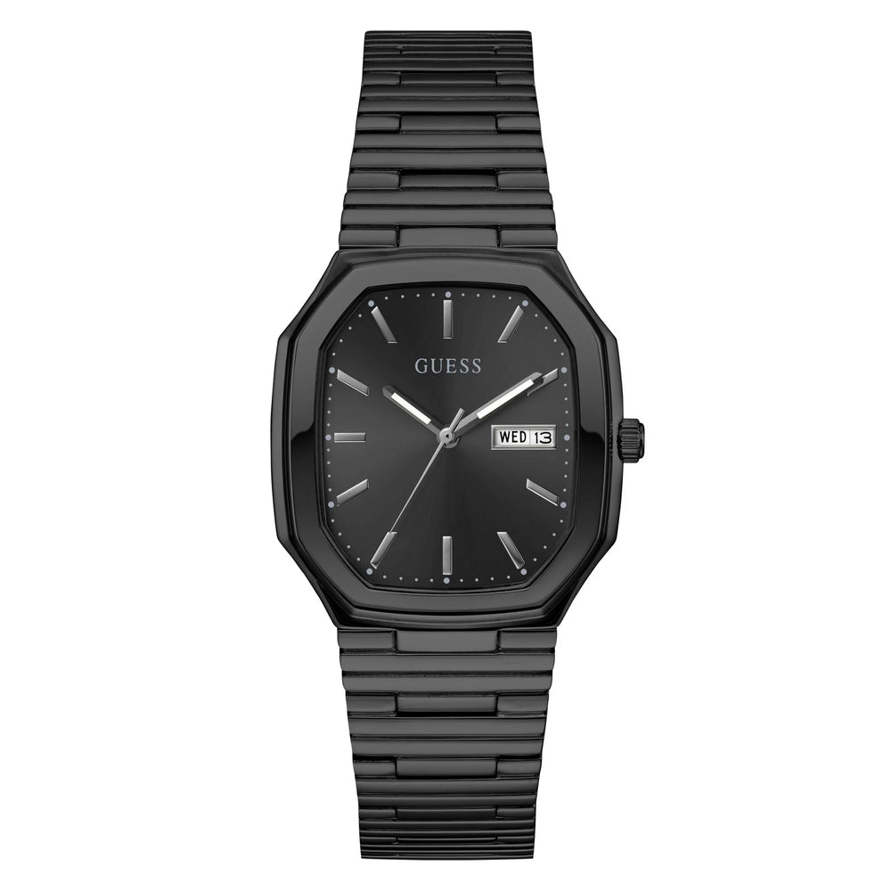 Guess Oliver Black Rectangle Quartz Men Watch - GW0978G4 - KRISHNA WATCH COMPANY
