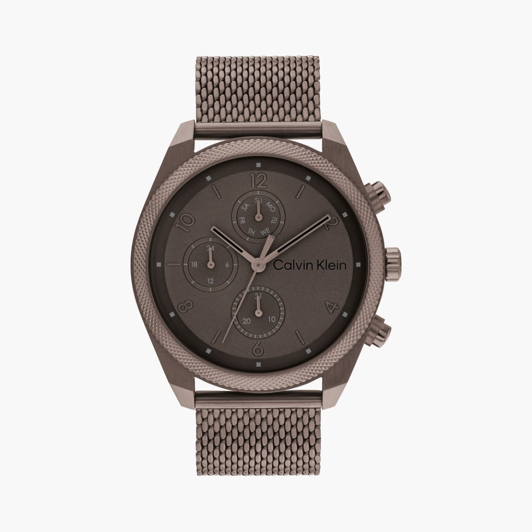 Calvin Klein Impact Multifunction Brown Round Dial Men's Watch - 25200361 - KRISHNA WATCH COMPANY