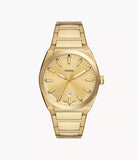FOSSIL Everett Three-Hand Date Gold-Tone Stainless Steel Watch - FS5965