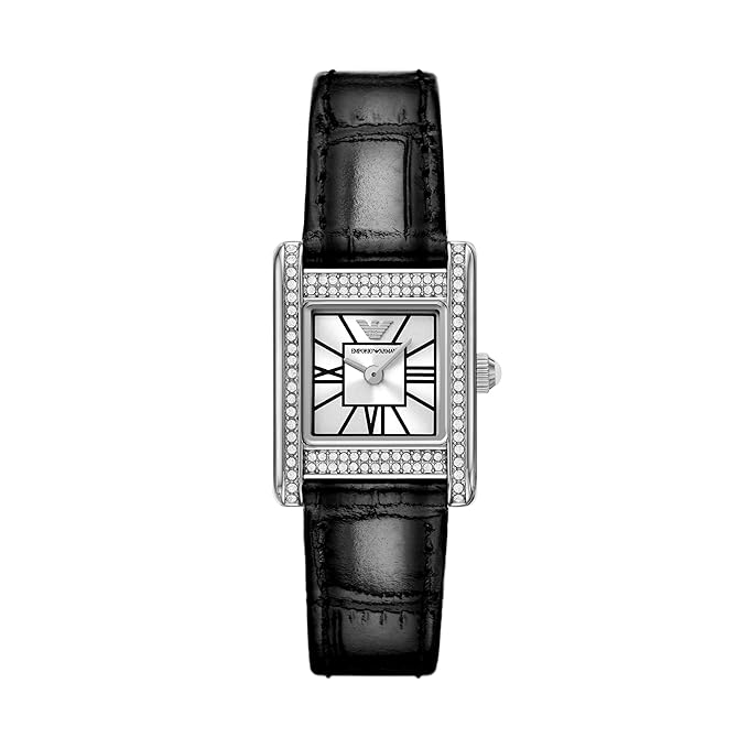 Emporio Armani Black Quartz Leather Watch - AR11660 - KRISHNA WATCH COMPANY