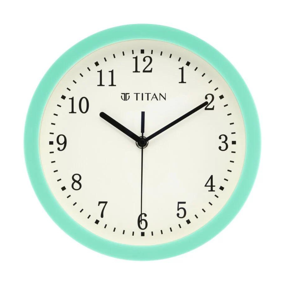 Contemporary Green Wall Clock with Silent Sweep Technology - W0060PA01A - KRISHNA WATCH COMPANY