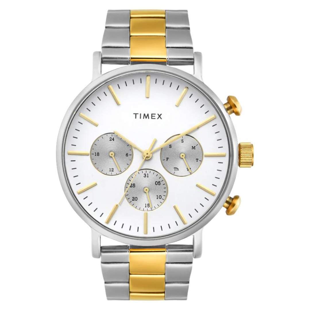 Timex Men Warm Silver Round Multifunction Dial Watch- TWEG20026 - KRISHNA WATCH COMPANY