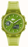 Lacoste LC33 Dual-Display Multifunction Green Silicone Strap 2011432
