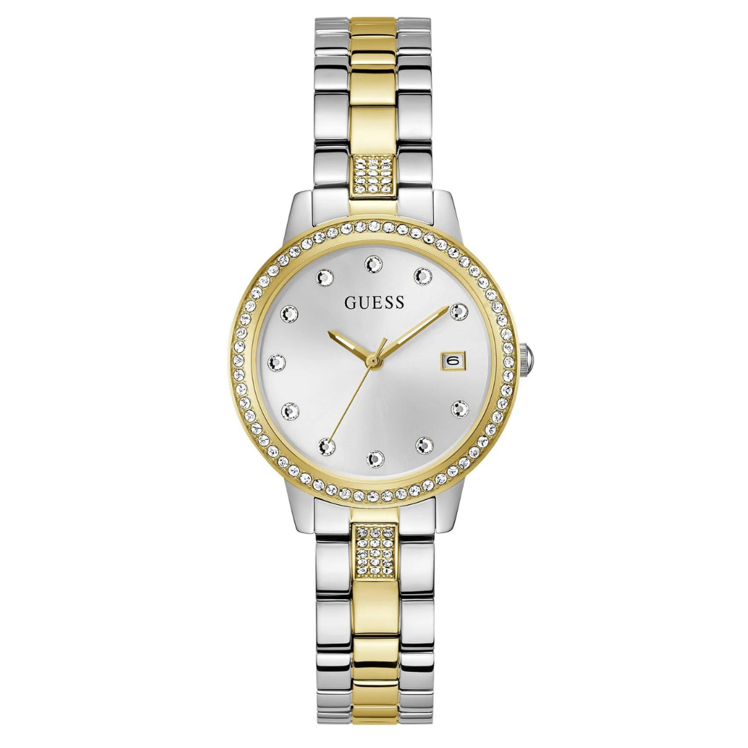 Guess Women's Watch Silver & Gold Tone Case Quartz GW0725L1 - KRISHNA WATCH COMPANY