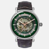 Timex E Class Male Green Analog Leather Watch TWEG16718