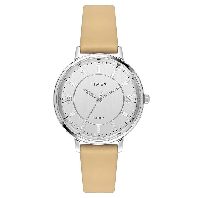 TIMEX Women Silver Round Dial Analog Watch - TWEL15817 - KRISHNA WATCH COMPANY