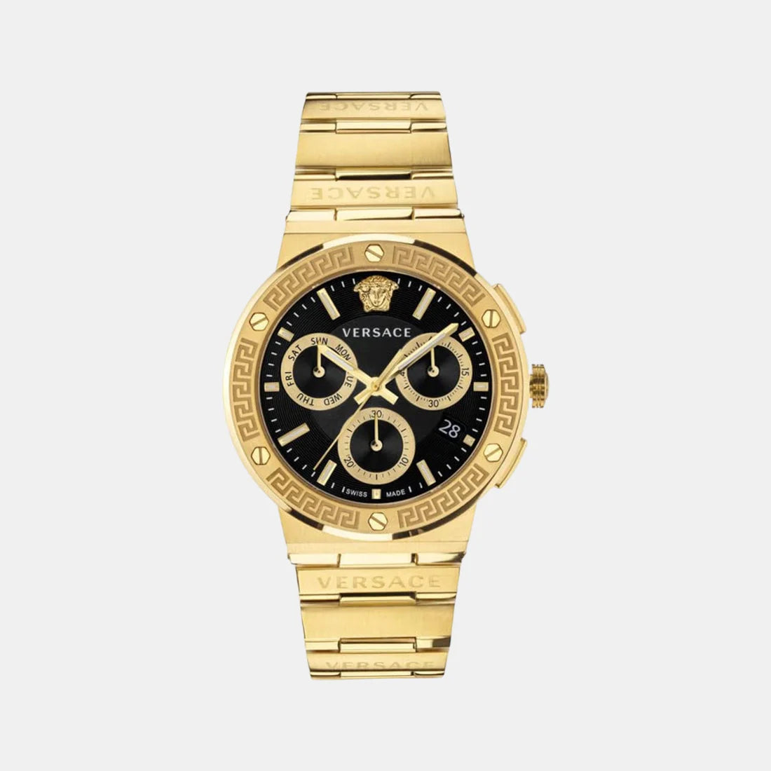 Versace Men's Black Stainless Steel Chronograph Watch VEZ900421 - KRISHNA WATCH COMPANY