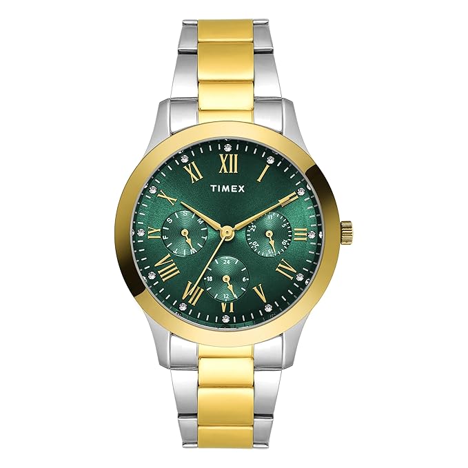 TIMEX Green Round Dial Analog Women's Watch - TW000Q822 - KRISHNA WATCH COMPANY
