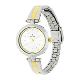 Titan Karishma Silver Dial Women Watch With Stainless Steel Strap NT2574BM01