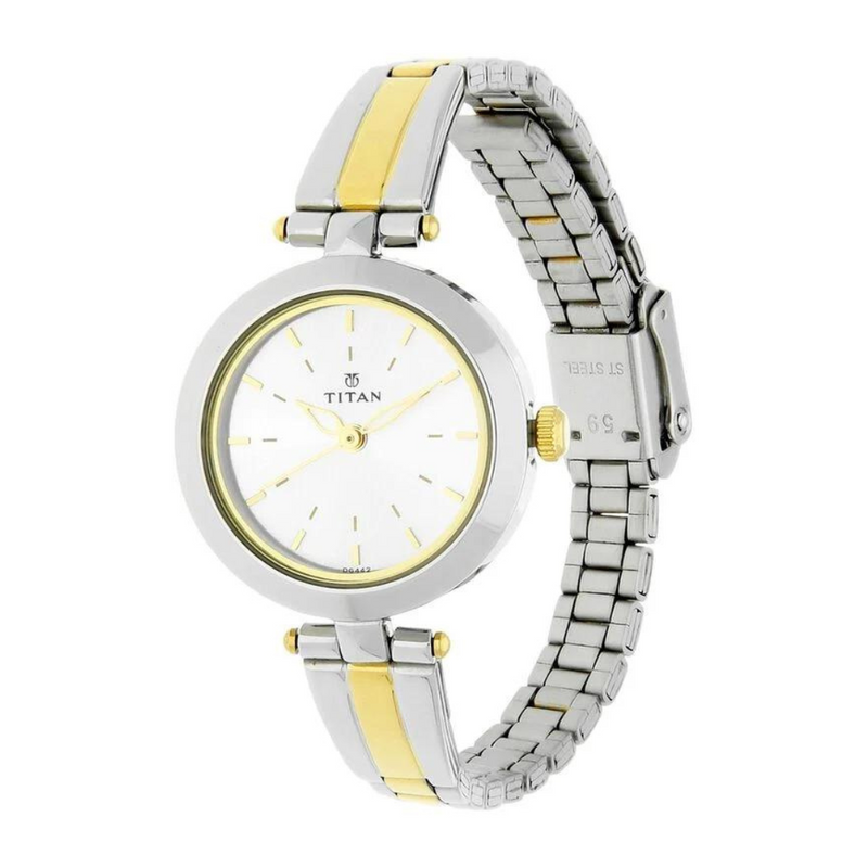 Titan Karishma Silver Dial Women Watch - 2574BM01 - KRISHNA WATCH COMPANY
