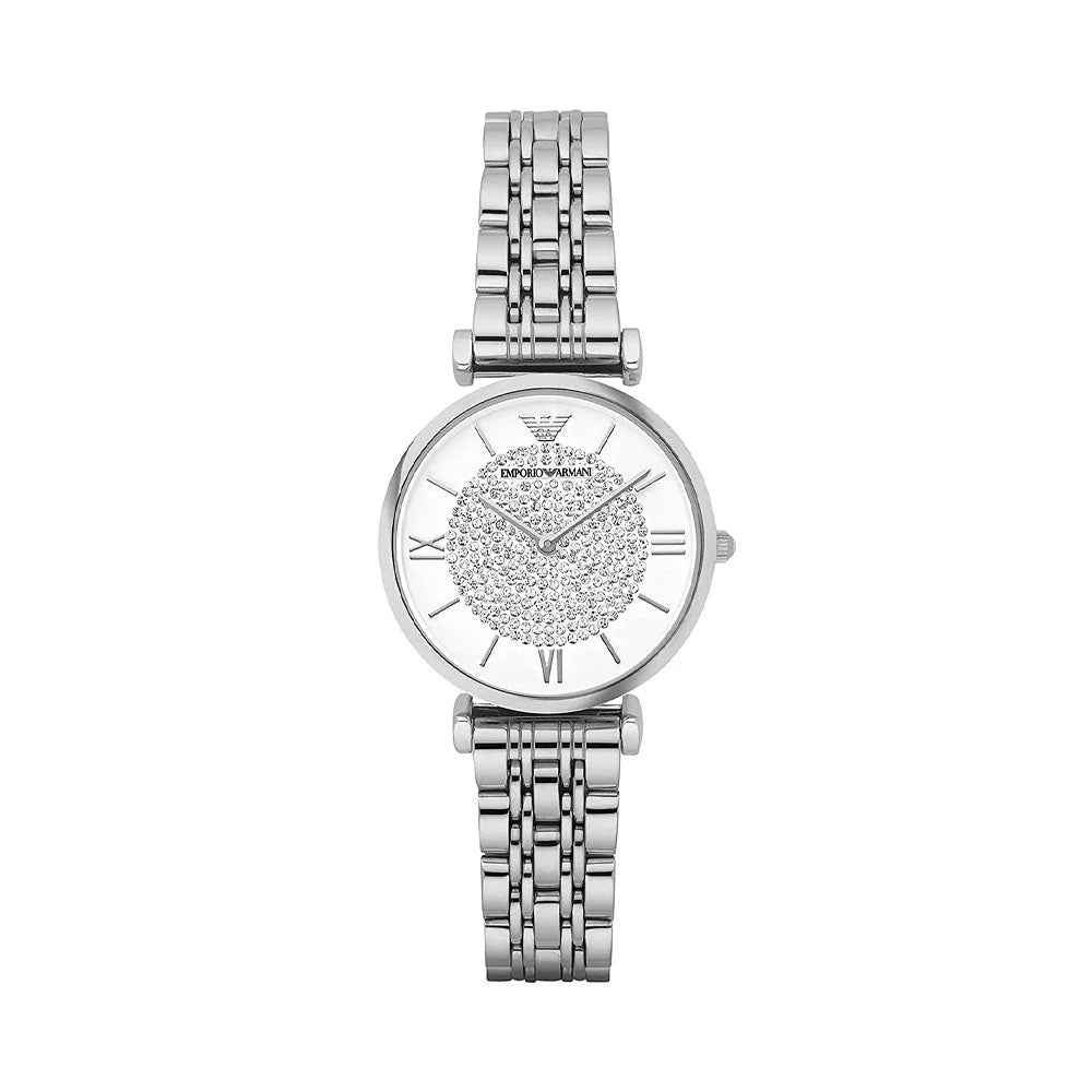 EMPORIO ARMANI ANALOG WHITE DIAL WOMEN'S WATCH-AR1925 - KRISHNA WATCH COMPANY