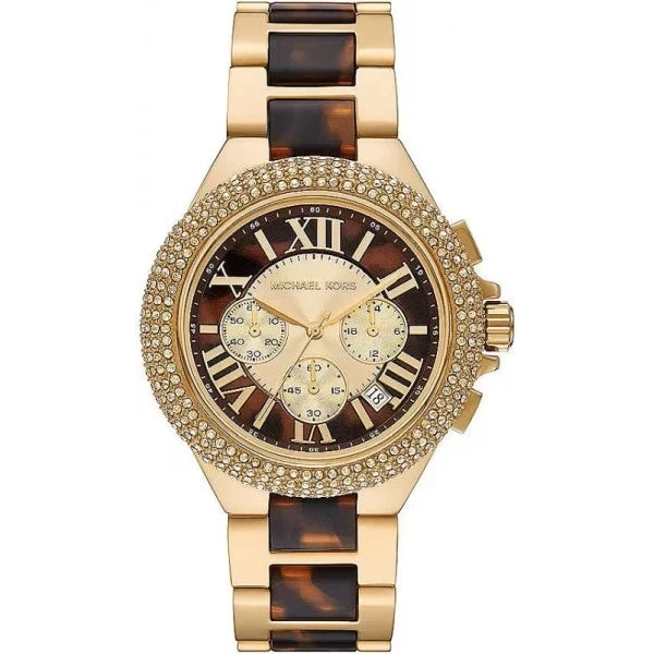 Michael Kors Oversized Camille Gold & Brown Dial 43mm MK7269 - KRISHNA WATCH COMPANY