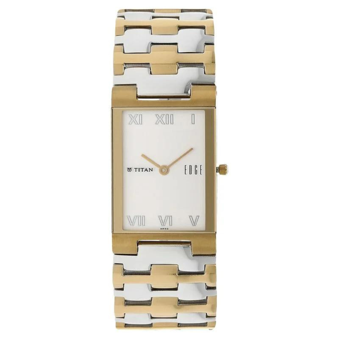 Titan Quartz Analog Silver Dial Stainless Steel Strap Watch for Men 1296BM02 - KRISHNA WATCH COMPANY