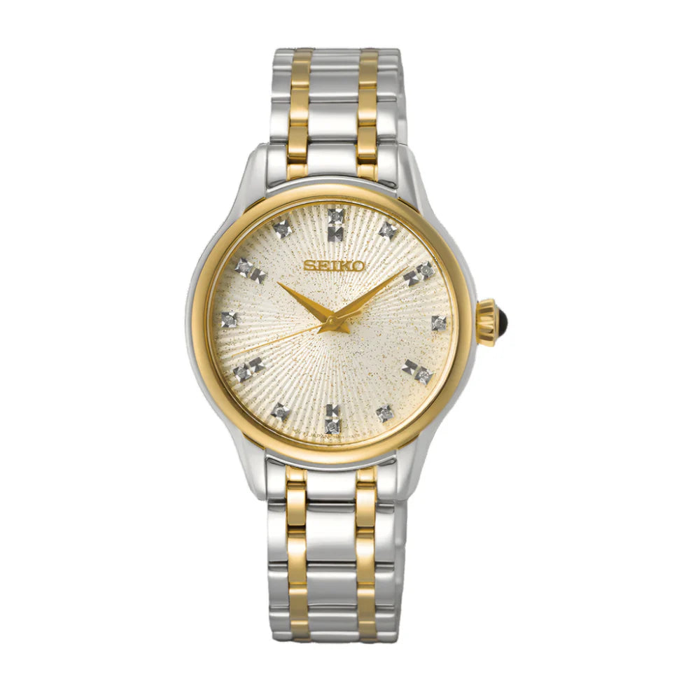 Seiko Classic Women Champagne Dial Analog Watch SRZ550P1 - KRISHNA WATCH COMPANY