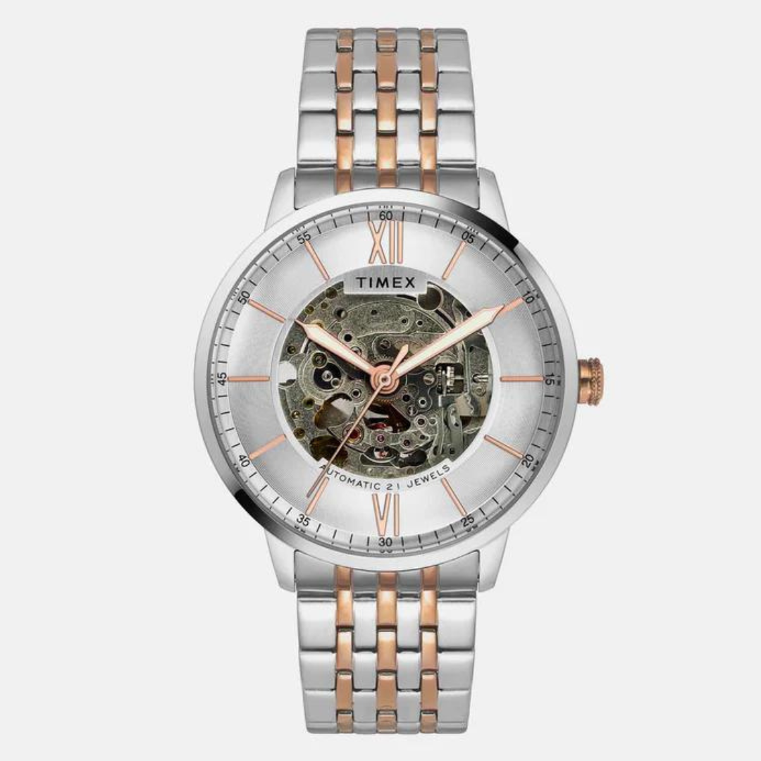 Timex E Class Male Silver Analog Stainless Steel Watch TWEG23503 - KRISHNA WATCH COMPANY