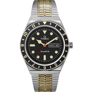 Timex 3 Hands Men's Analog Black Dial Coloured Quartz Watch, Round Dial With 38 Mm Case Width - TW2V18500U9 - KRISHNA WATCH COMPANY