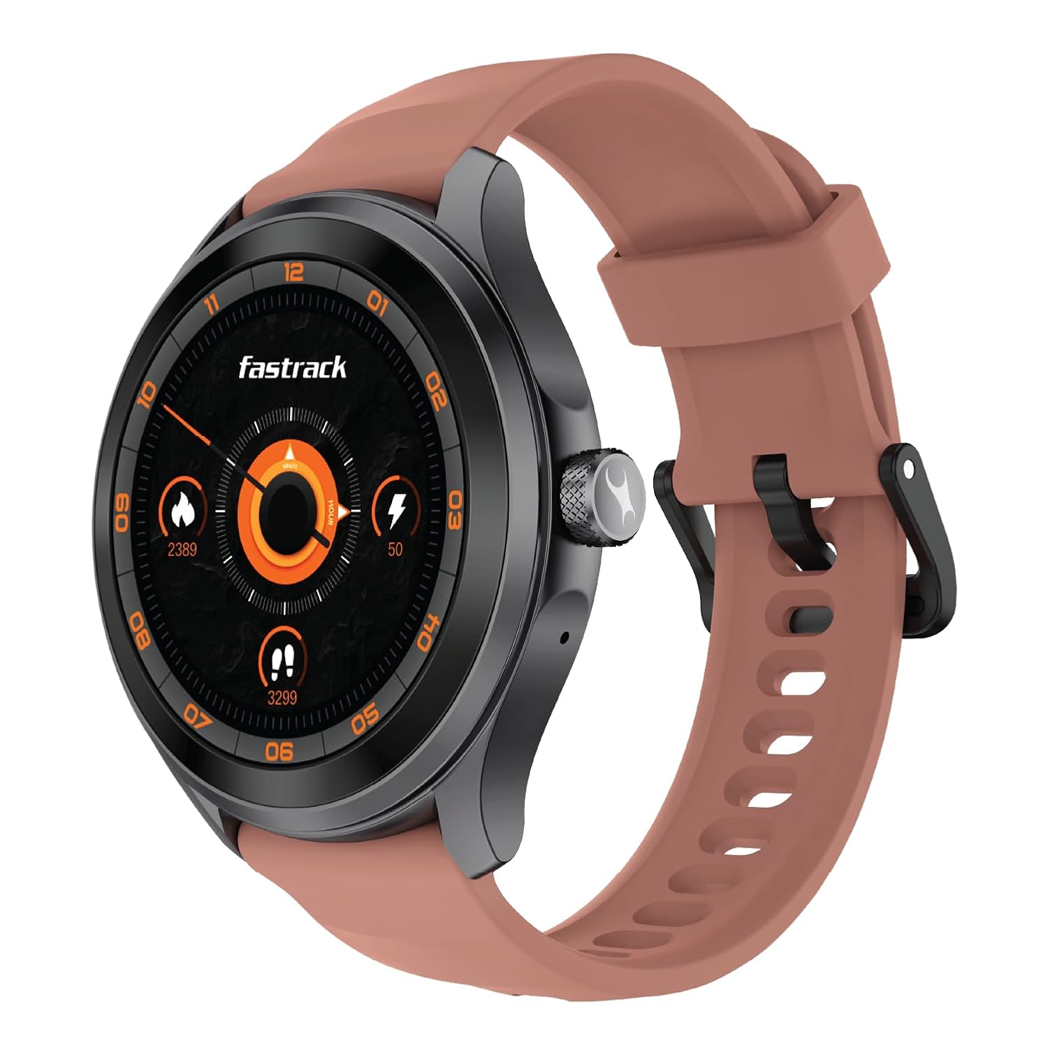 Fastrack VOX Pro Smartwatch 3.5CM Ultra Vu Display, Offline Voice Commands, Functional Crown, HRM, Multiple Menu Styles - 38178PP03K - KRISHNA WATCH COMPANY