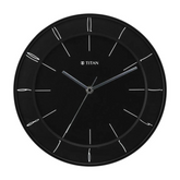 Titan Black Wall Clock with Domed Glass W0010PA01