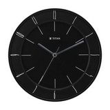Titan Black Wall Clock with Domed Glass W0010PA01