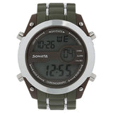 SF Digital Dial Green Plastic Strap Watch for Men 77034pp02