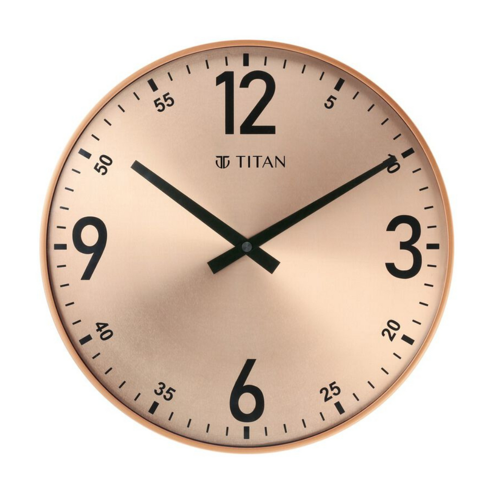 Sunray Finish Slim Wall Clock in Rose Gold - 36 cm x 36 cm (Medium) W0037PA01 - KRISHNA WATCH COMPANY