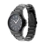 Titan Black Dial Stainless Steel Strap Watch 1698NM01