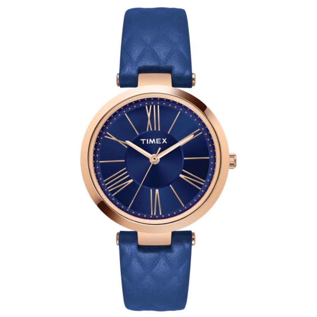 Timex Fashion Women's Blue Dial Round Case 3 Hands Function Watch -TWEL11803 - KRISHNA WATCH COMPANY