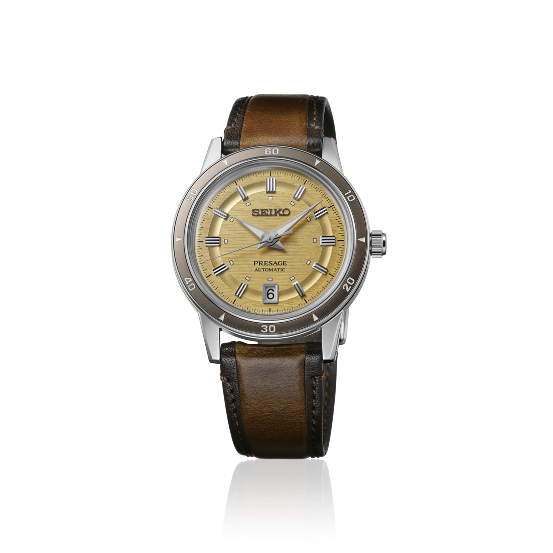 Seiko Presage Style 60s in Golden Yellow - SRPL75J1 - KRISHNA WATCH COMPANY