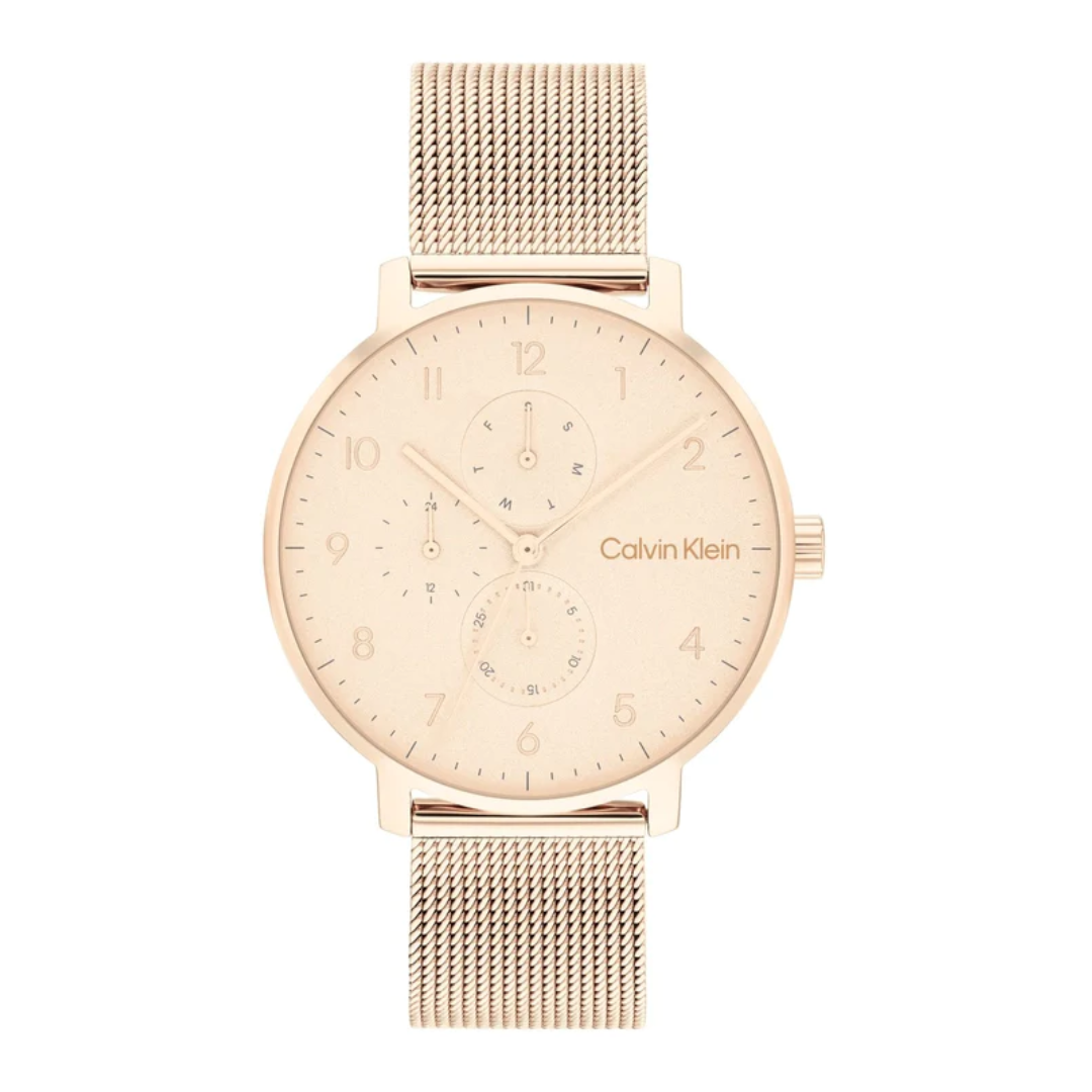 Calvin Klein Unisex Stun Stainless Steel Textured Analogue Watch 25200402 - KRISHNA WATCH COMPANY