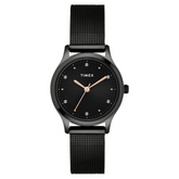 Timex Women Black Round Analog Dial Watch - TW0TL8716