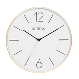 Titan Gold Wall Clock with Silent Sweep Technology - W0058MA01 - KRISHNA WATCH COMPANY