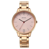Titan Quartz Analog Rose Gold Dial Watch for Women 2648WM04