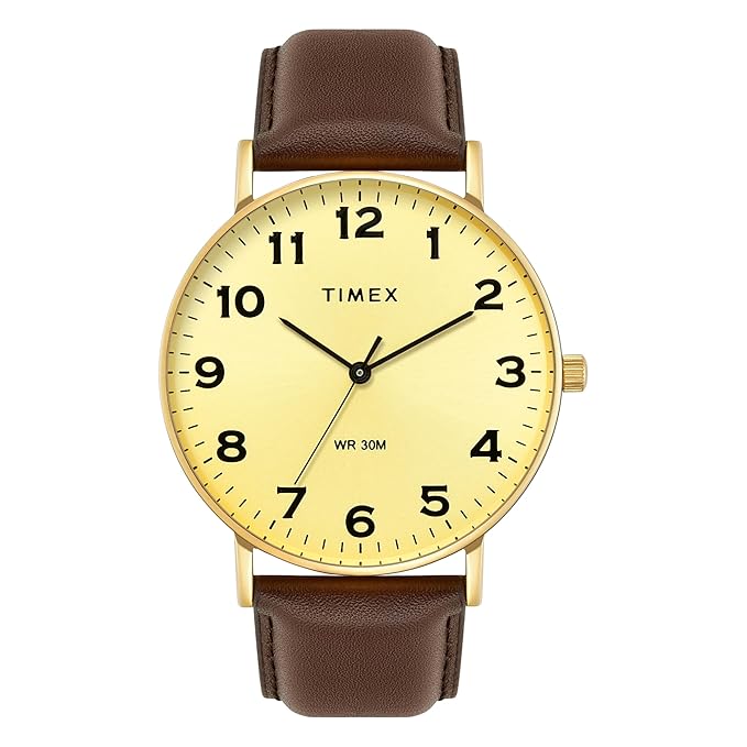 TIMEX Beige Round Dial Analog Mens Watch - TWTG12203 - KRISHNA WATCH COMPANY